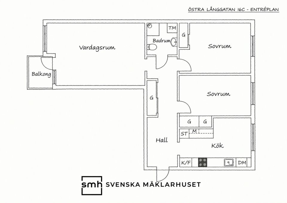 Bostadsrätt, Östra Långgatan 16C, Gårdskulla, Kungsbacka