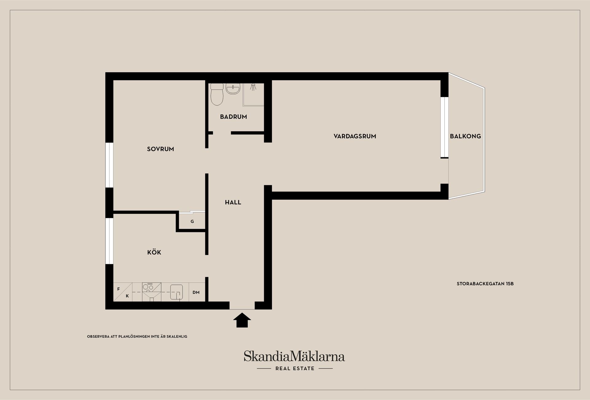 Bostadsrätt, Storabackegatan 15B, Gamla Limhamn, Malmö
