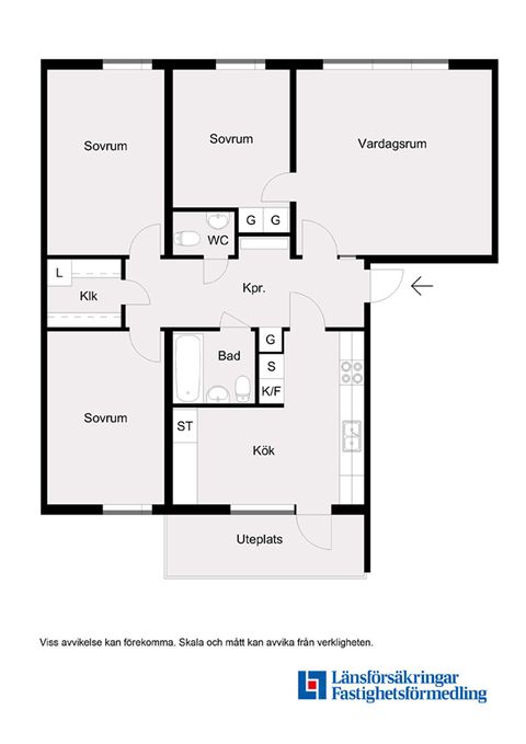 Bostadsrätt, Norra Drottninggatan 44B, Vännäs