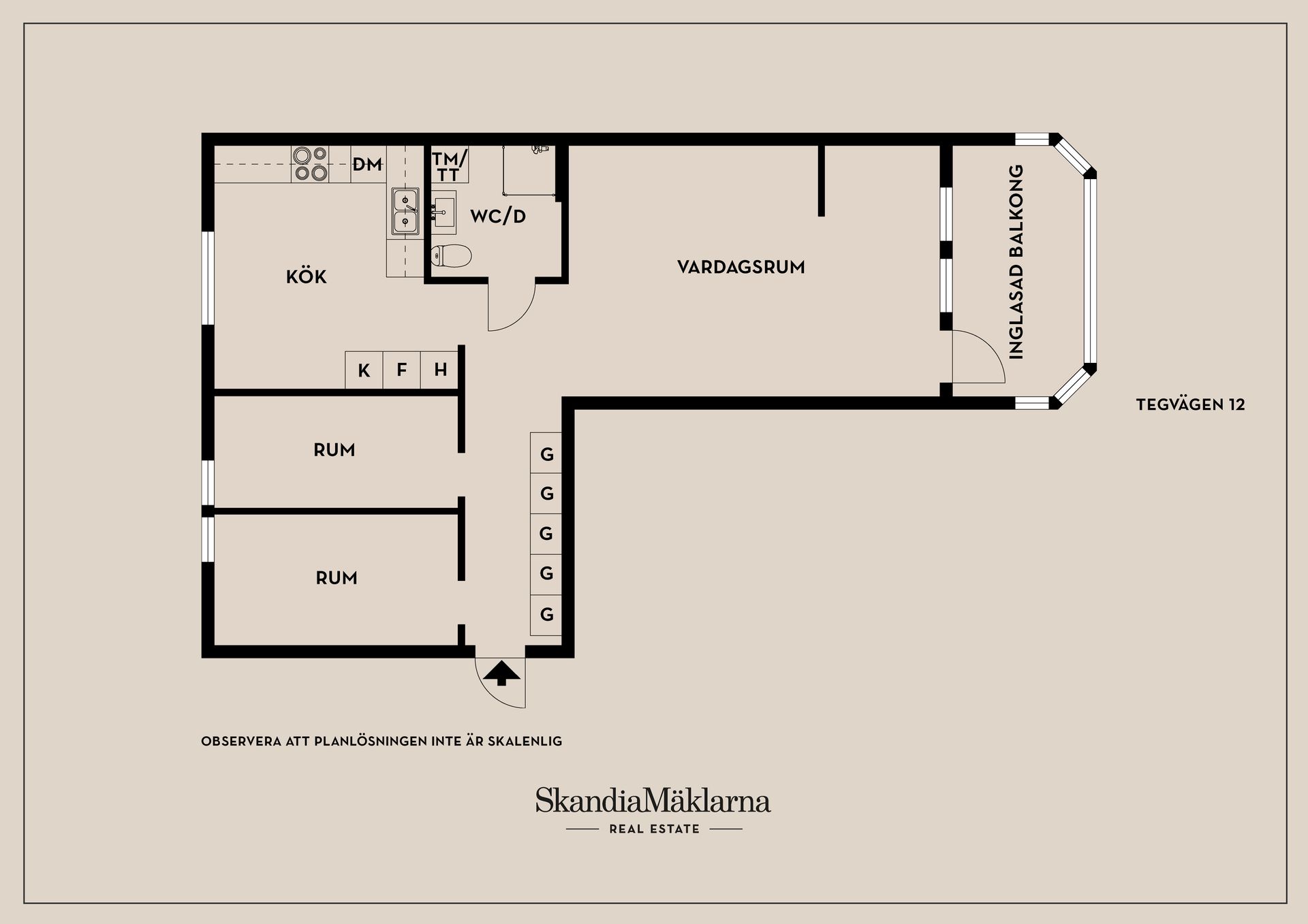Bostadsrätt, Tegvägen 12, Viksjö, Järfälla