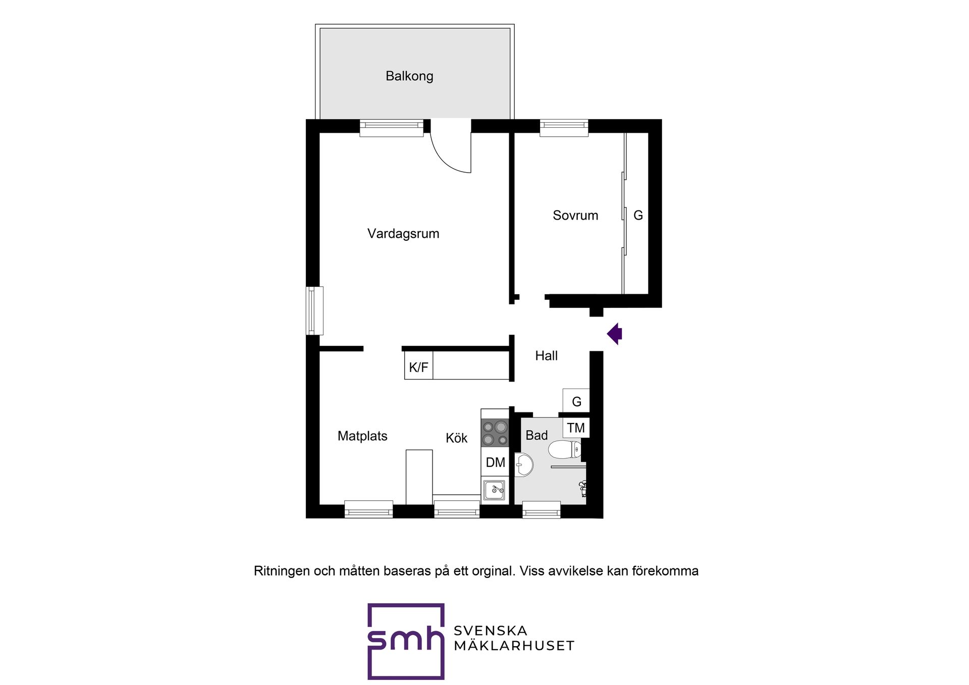 Bostadsrätt, Vadmalsvägen 23 2tr, Bromma / Riksby, Stockholm