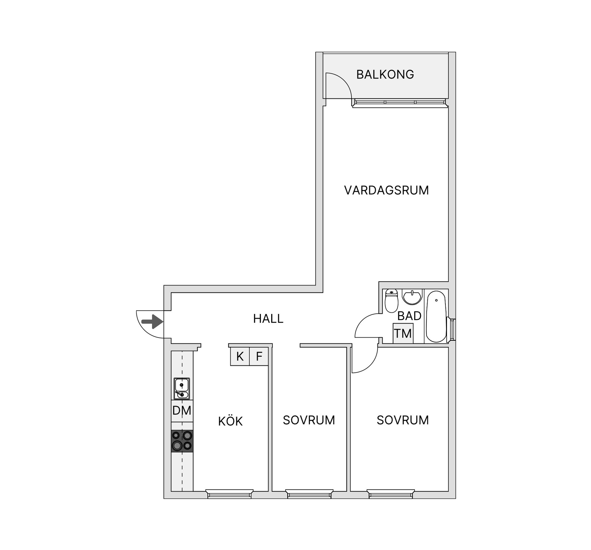 Bostadsrätt, Kruthornsvägen 3B, Edsberg, Sollentuna