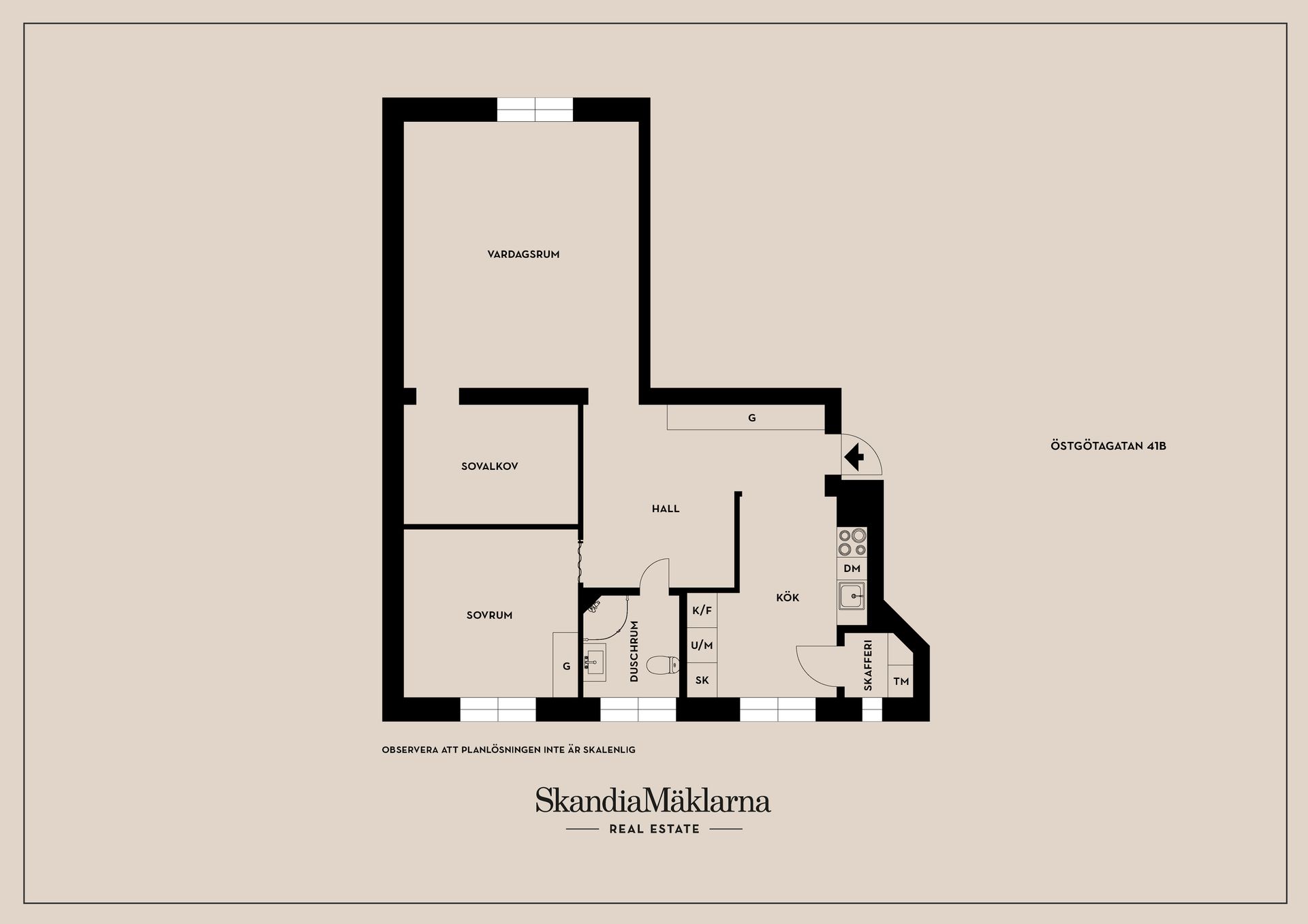 Bostadsrätt, Östgötagatan 41B, Centralt/Vasastaden, Linköping