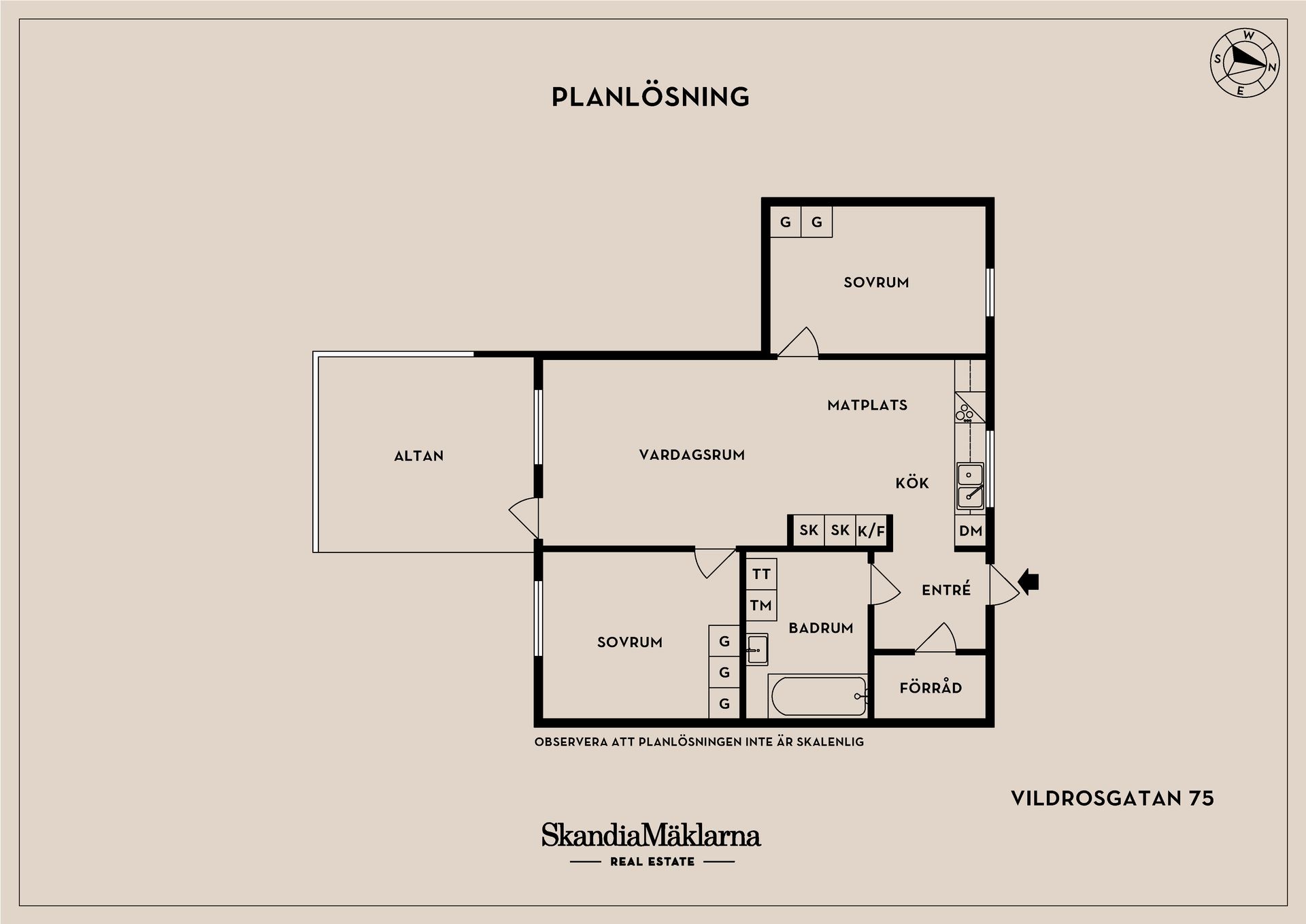 Bostadsrätt, Vildrosgatan 75, Vasatorps Trädgård, Helsingborg