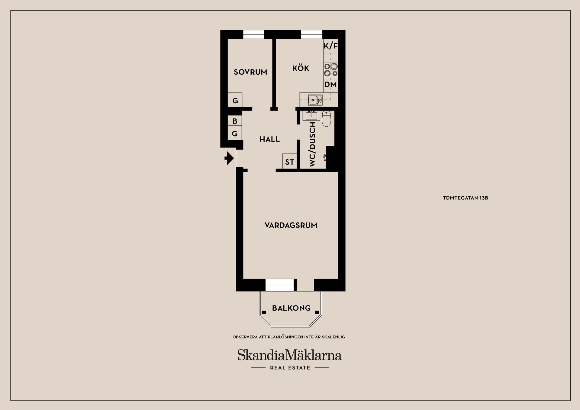 Bostadsrätt, Tomtegatan 13B, Sjöbo, Borås