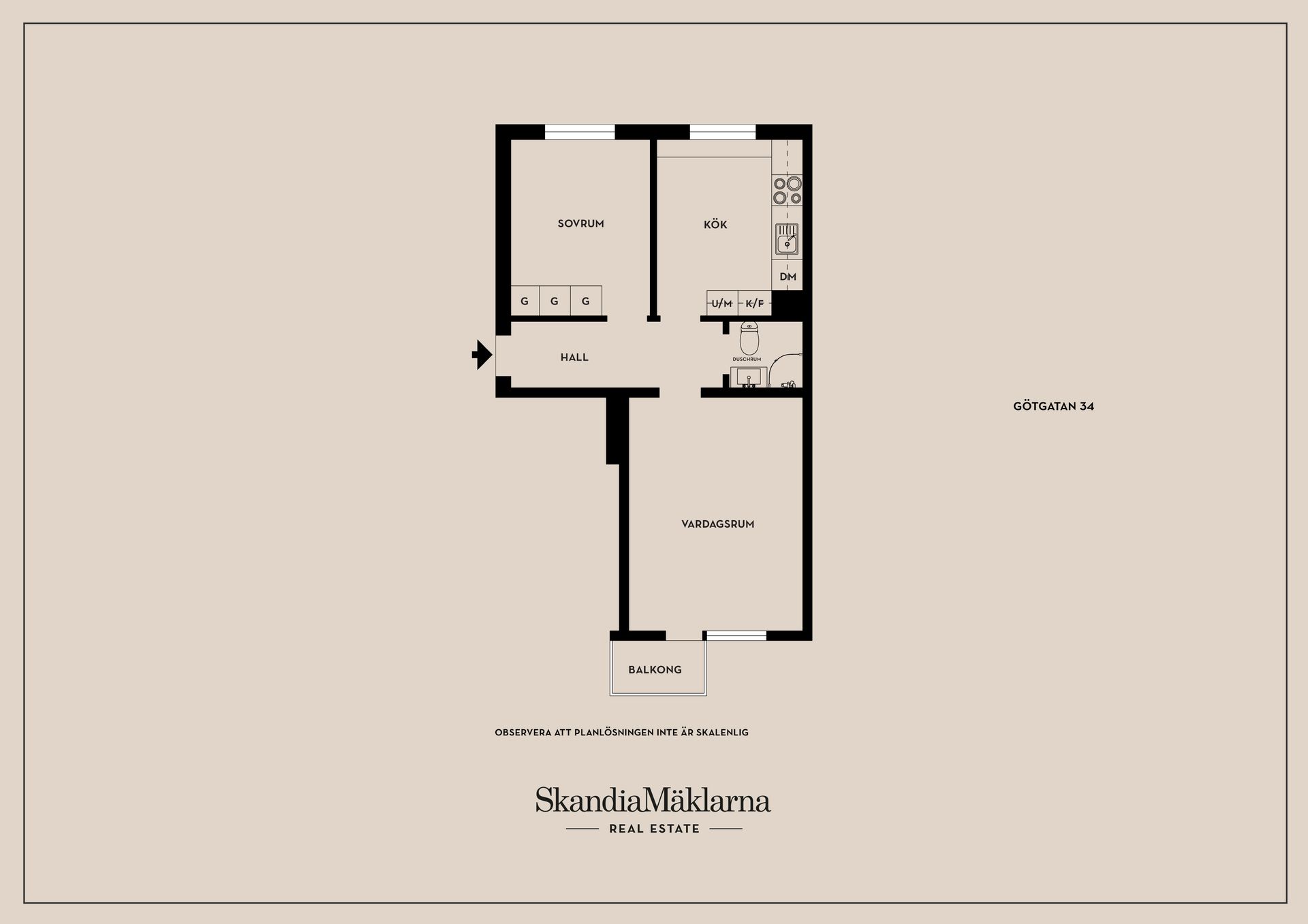 Bostadsrätt, Götgatan 34, Övre Vasastaden/Centralt, Linköping