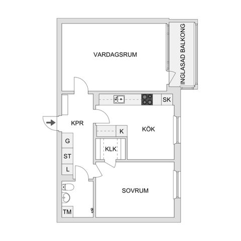 Bostadsrätt, Elfströmsgatan 24, Lagavallen, Ljungby