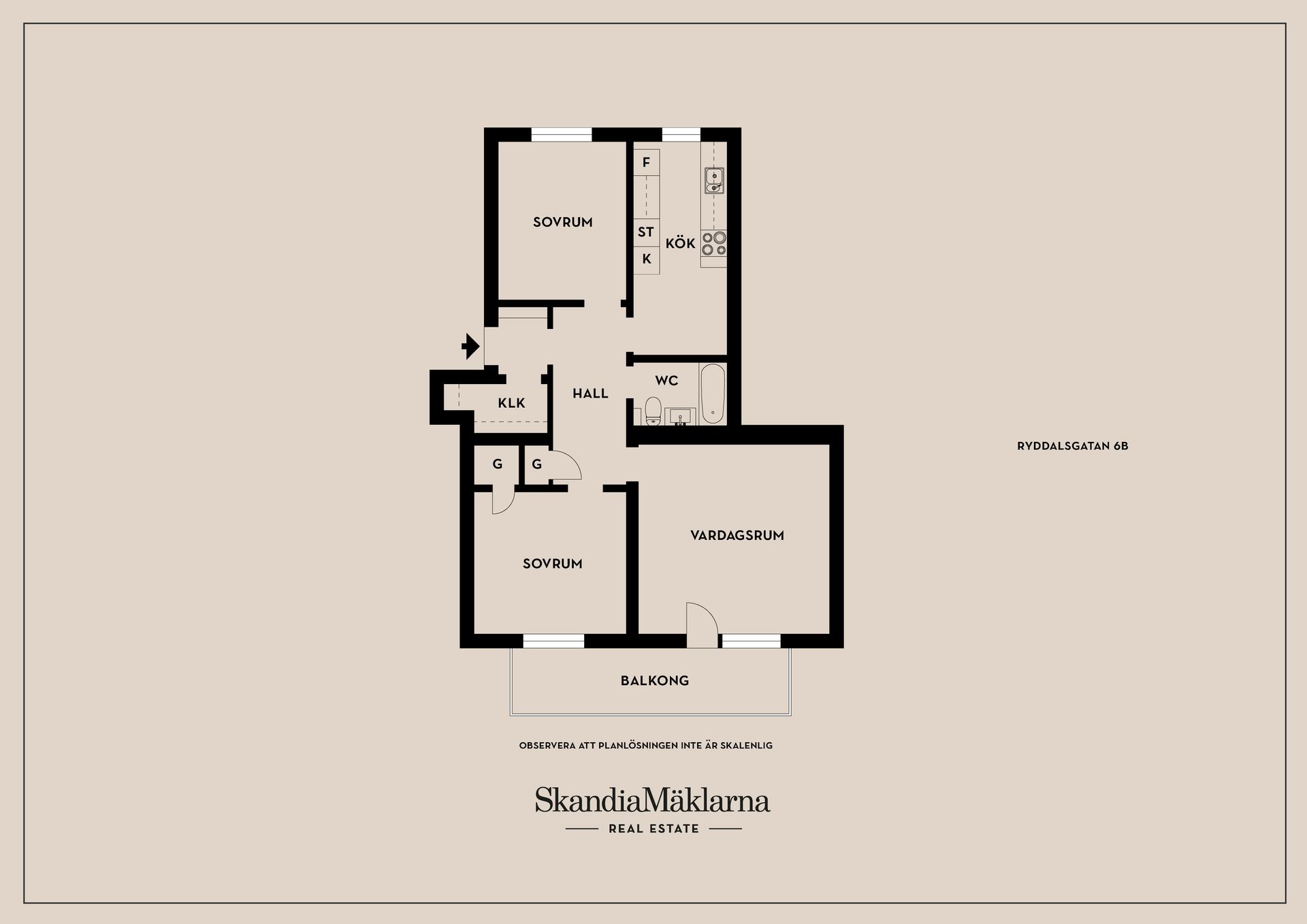 Bostadsrätt, Ryddalsgatan 6B, Gottfridsberg/Valla, Linköping