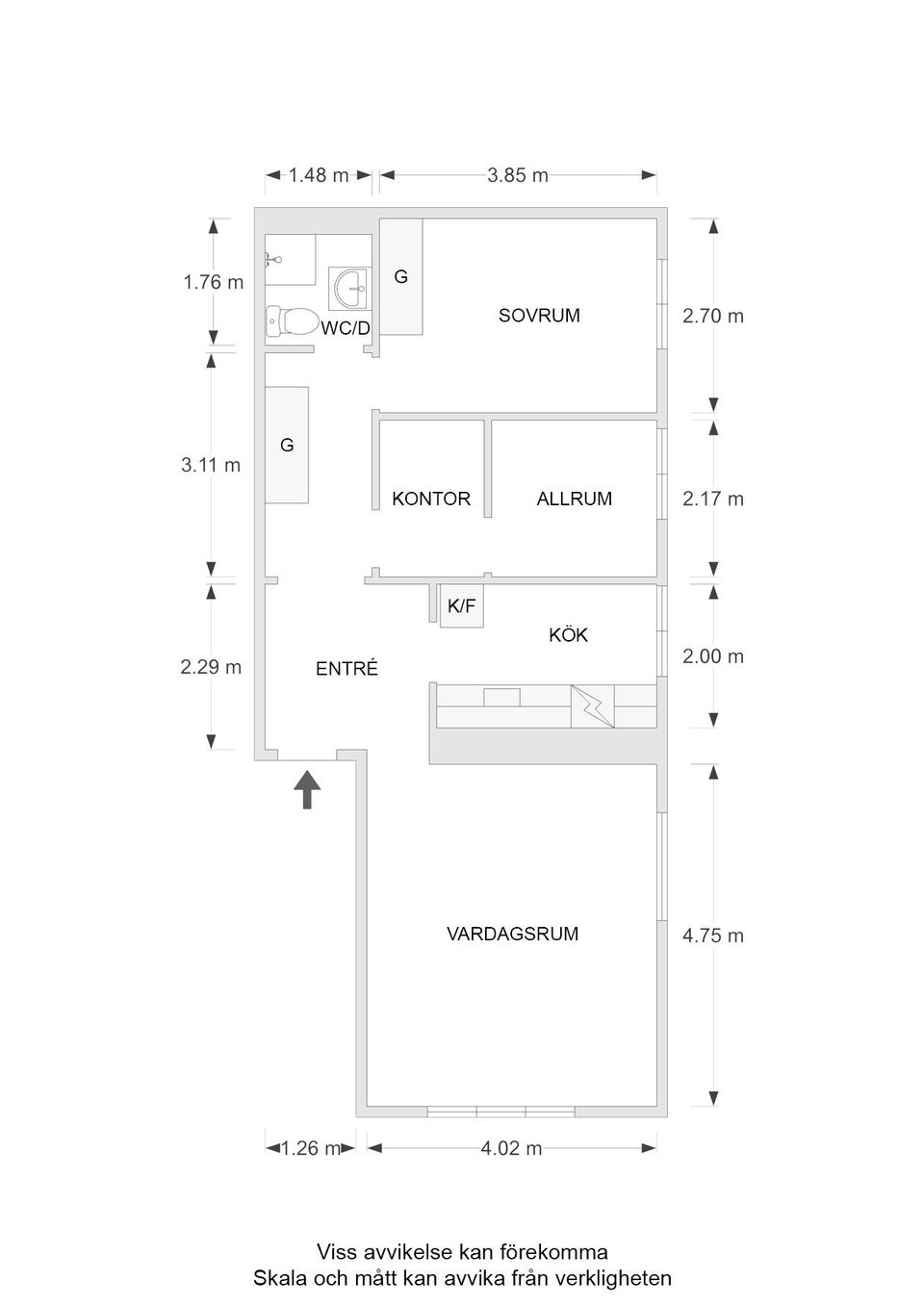 Bostadsrätt, Brunnsgatan 3B, Centralt, Linköping