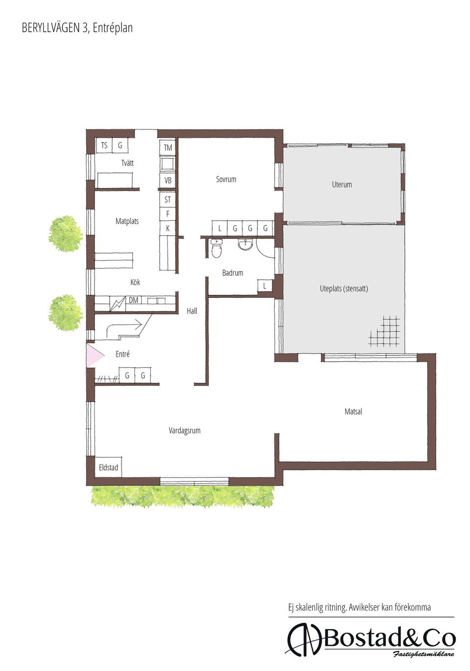 Villa, Beryllvägen 3, Vallås, Halmstad
