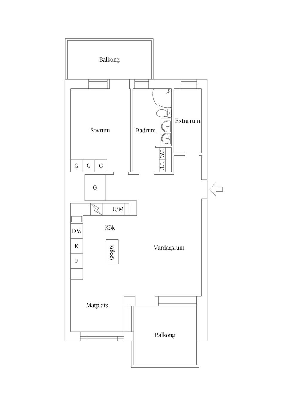Bostadsrätt, Utrustningskajen 5, Varvsholmen, Kalmar
