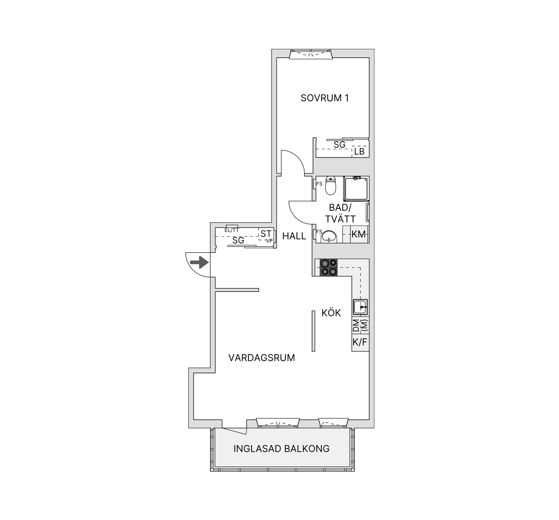 Bostadsrätt, Kungsgatan 66D, Kungsängen, Uppsala