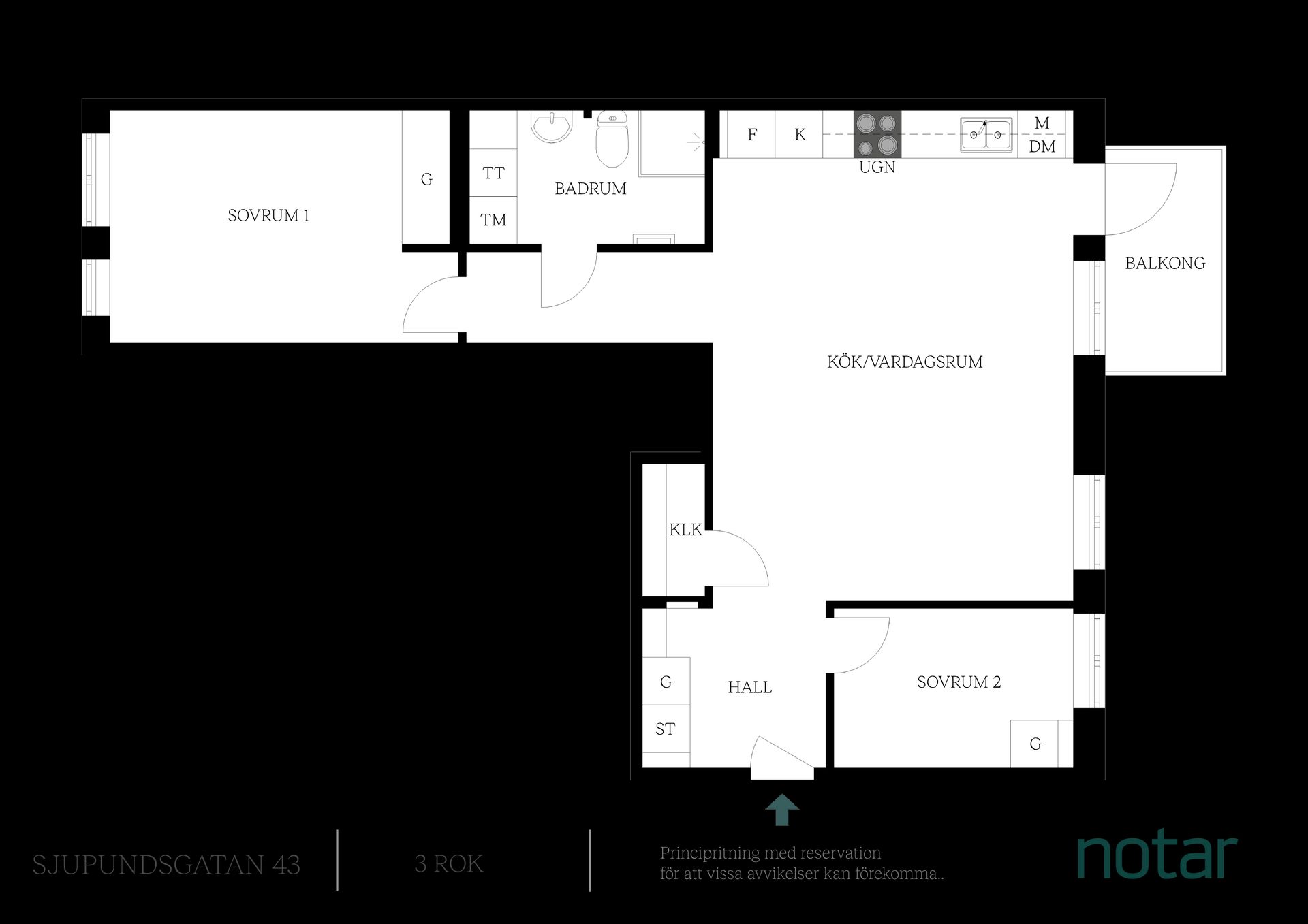 Bostadsrätt, Sjupundsgatan 43, Högsbohöjd, Göteborg