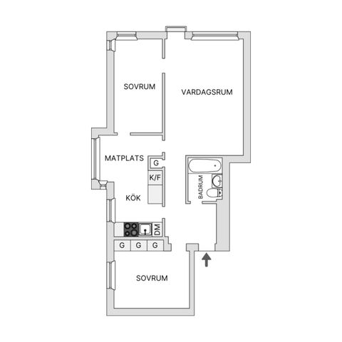 Bostadsrätt, Broväg 2A, Visby, Gotland