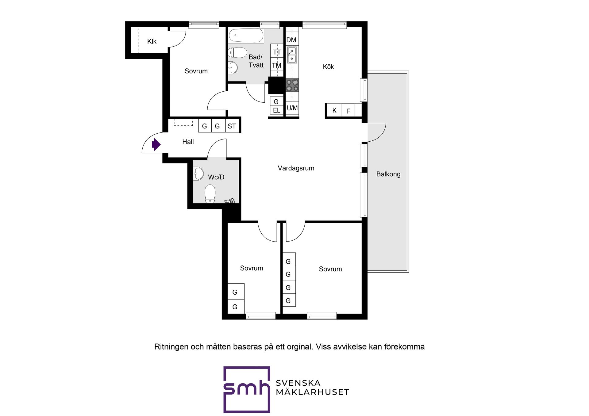 Bostadsrätt, Alpvägen 19, 3 tr., Bromma / Mariehäll, Stockholm