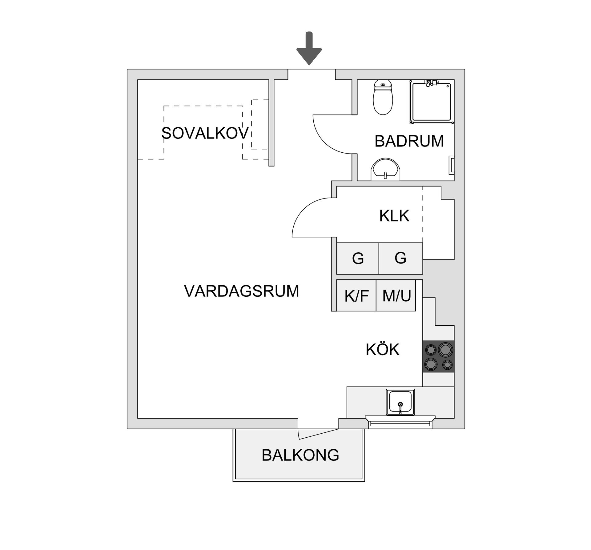 Bostadsrätt, Gillevägen 3, vån 10 av 12, Sickla, Nacka