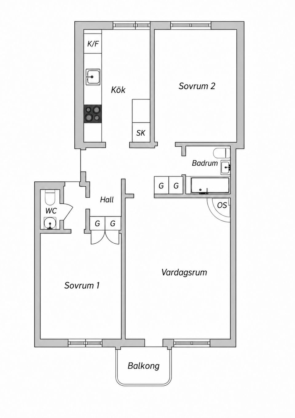 Bostadsrätt, Vapengatan 11, Aspudden, Stockholm