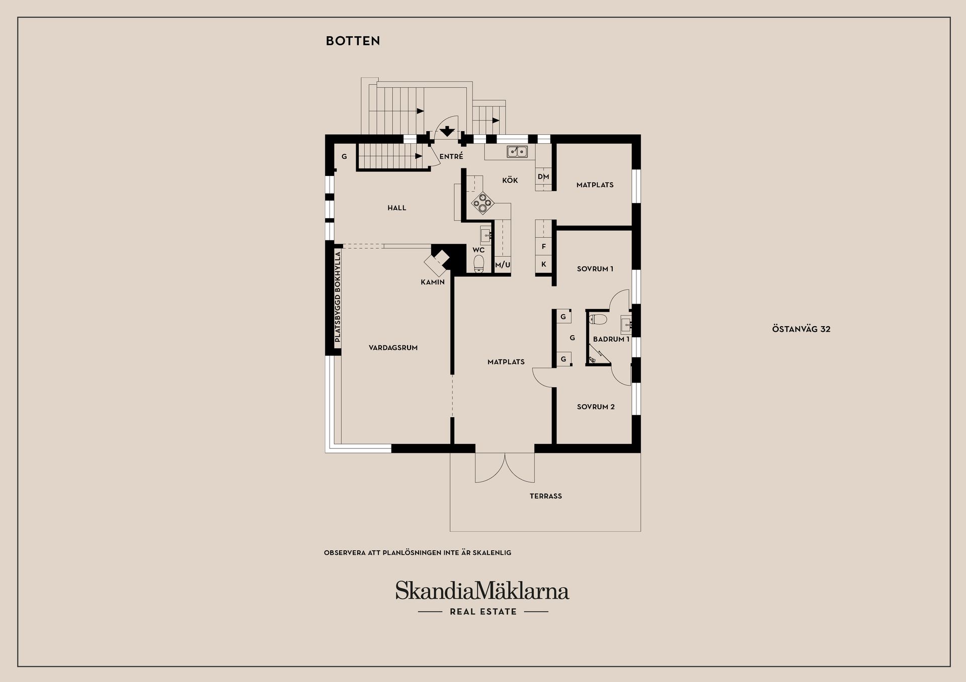 Villa, Östanväg 32, Bellevue Sjösida, Malmö