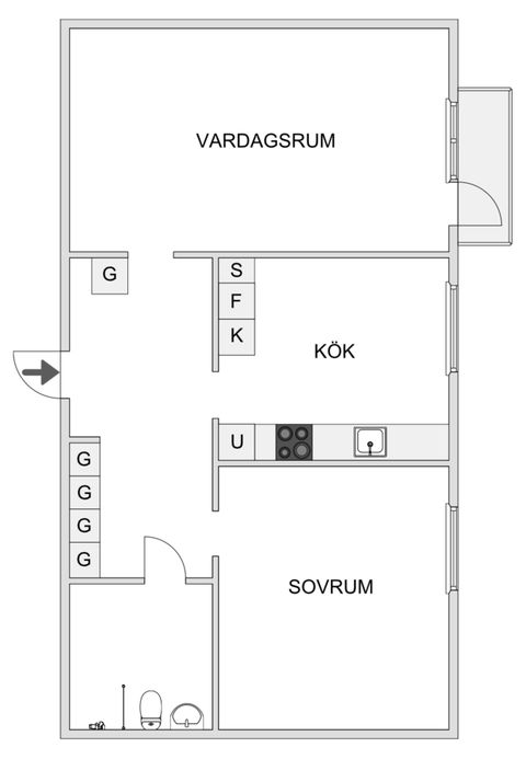 Bostadsrätt, Centralgatan 21B, Centrum, Kalix