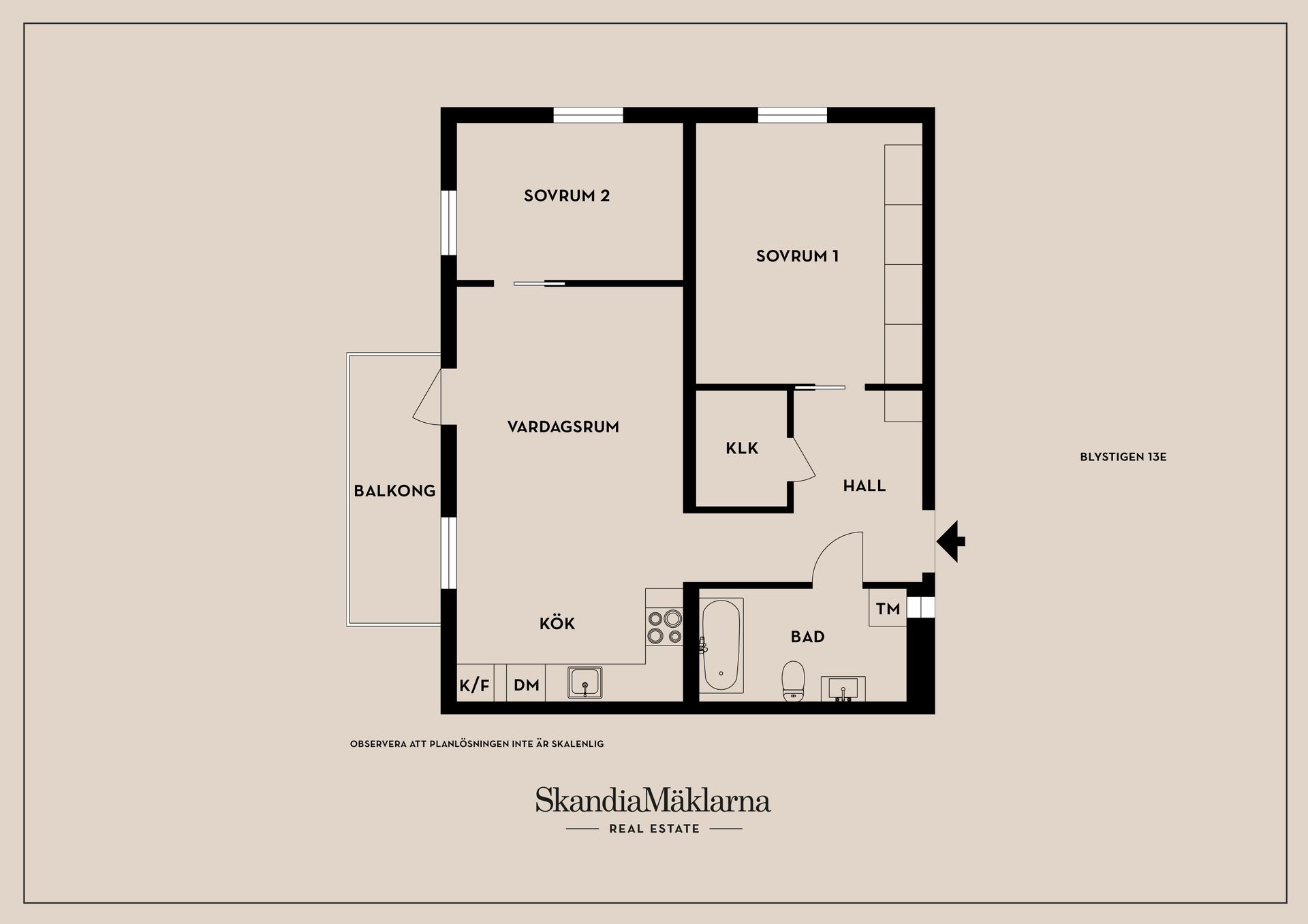 Bostadsrätt, Blystigen 13E, Galgberget, Falun