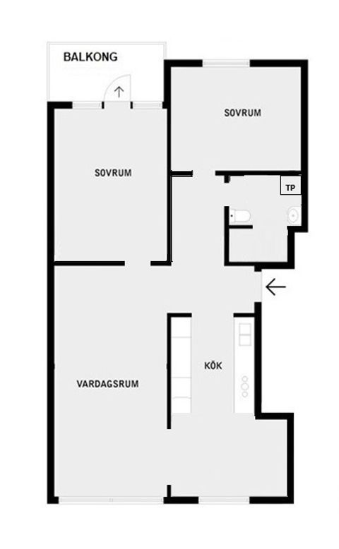Bostadsrätt, Åkerbyvägen 168, 3 tr, Täby Centrum, Täby