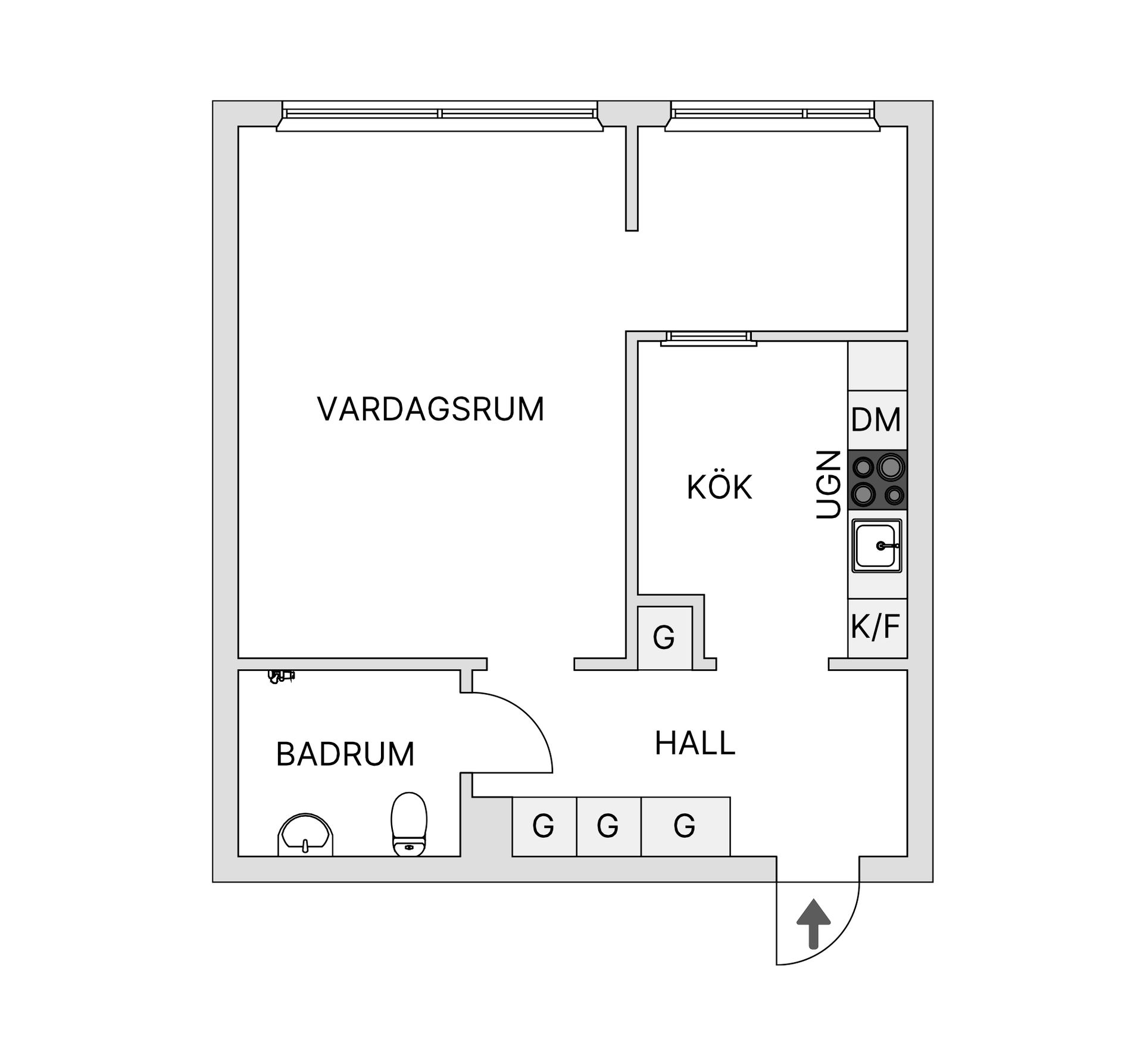 Bostadsrätt, Klostergången 9, Masthugget, Göteborg