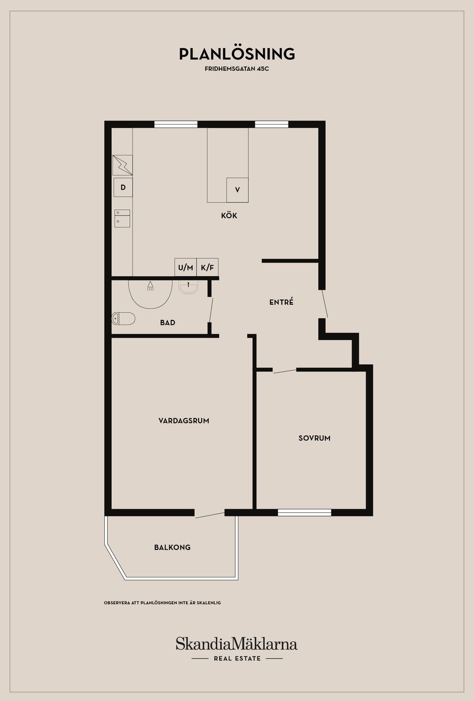 Bostadsrätt, Fridhemsgatan 45C, Centrum, Ystad
