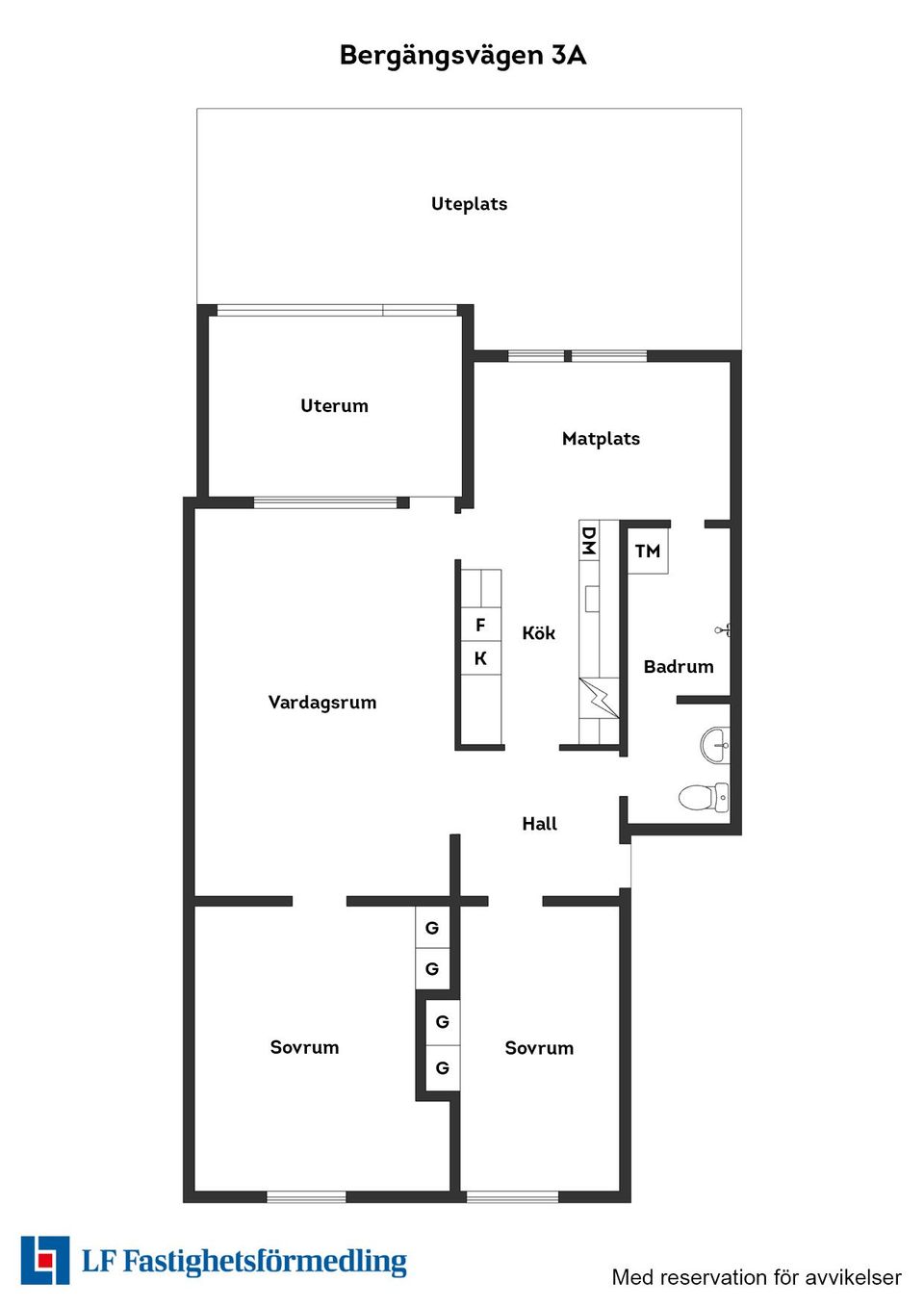 Bostadsrätt, Bergängsvägen 3A, Vallås, Halmstad
