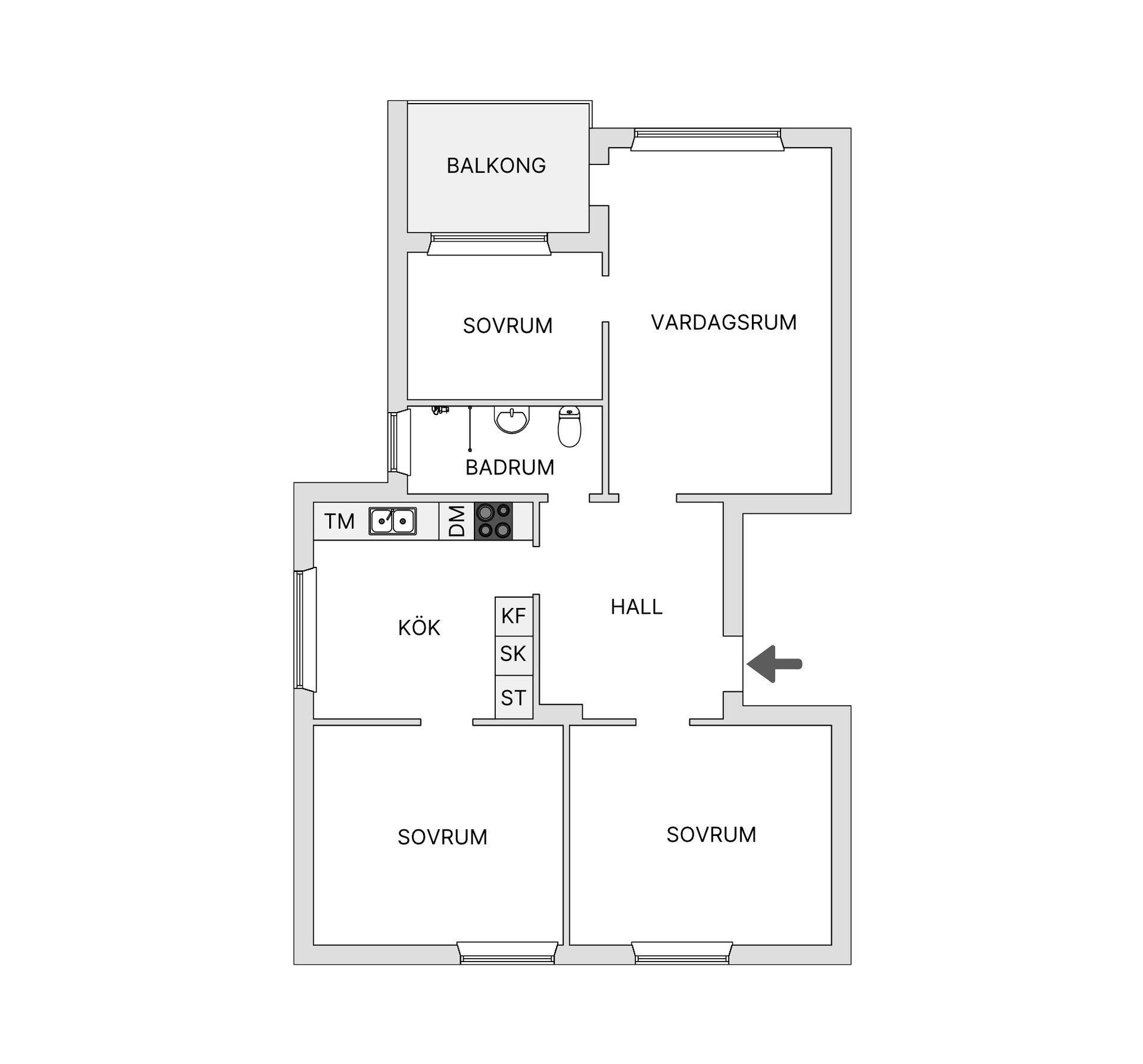 Bostadsrätt, Kollegiegatan 1A, Nydala, Malmö
