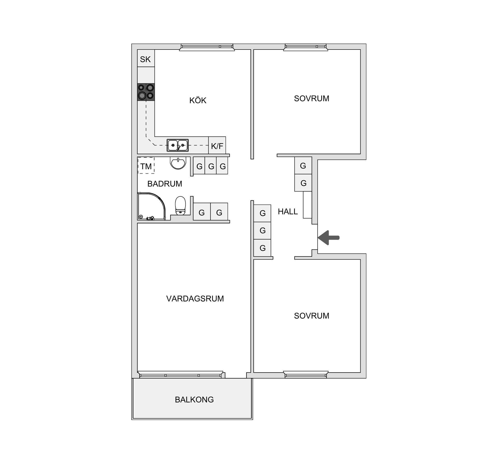 Bostadsrätt, Russinvägen 75, Hökarängen, Stockholm
