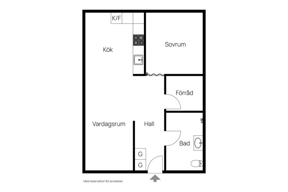 Bostadsrätt, Smedjegränd 2 G, lgh 1001, Centrum, Strömstad