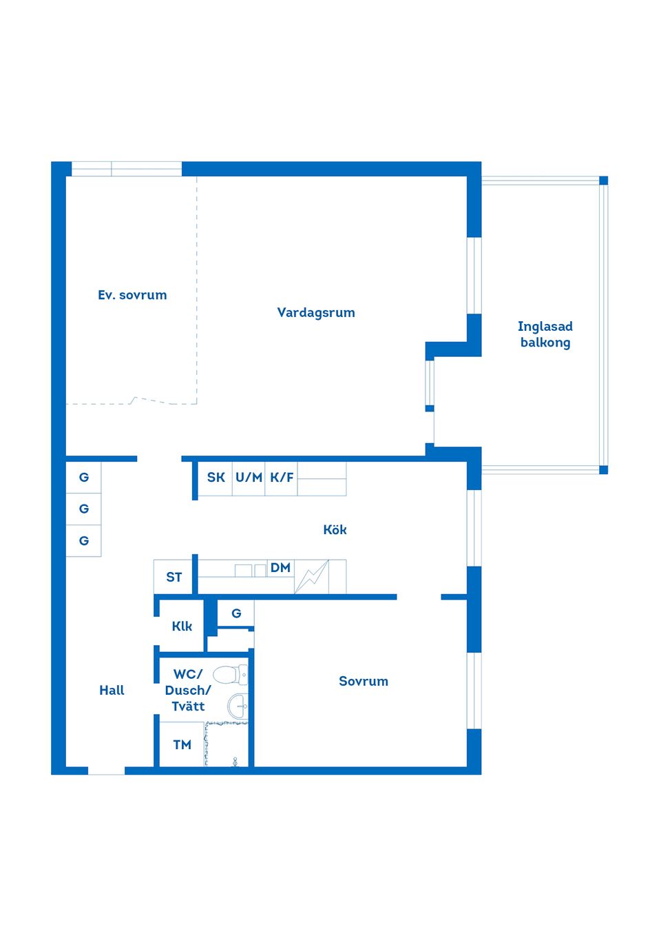 Bostadsrätt, Östra Storgatan 8, Norr, Eskilstuna