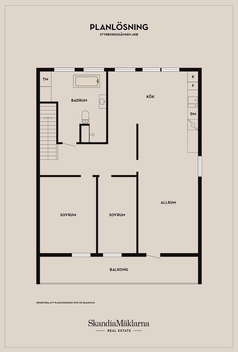 Bostadsrätt, Styrbordsgången 4DB, Edvinshem, Ystad