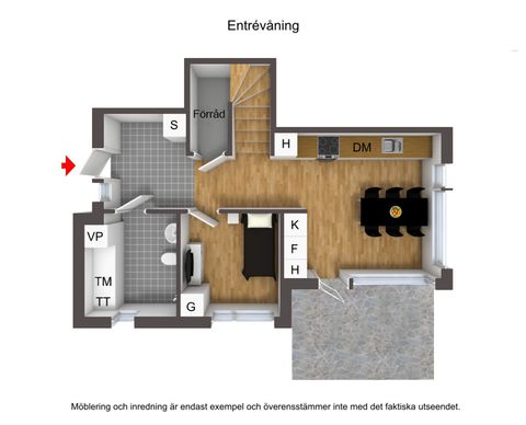 Radhus, Tant Gredelins väg 41A, Kvarnsjön / Sandstugan, Botkyrka