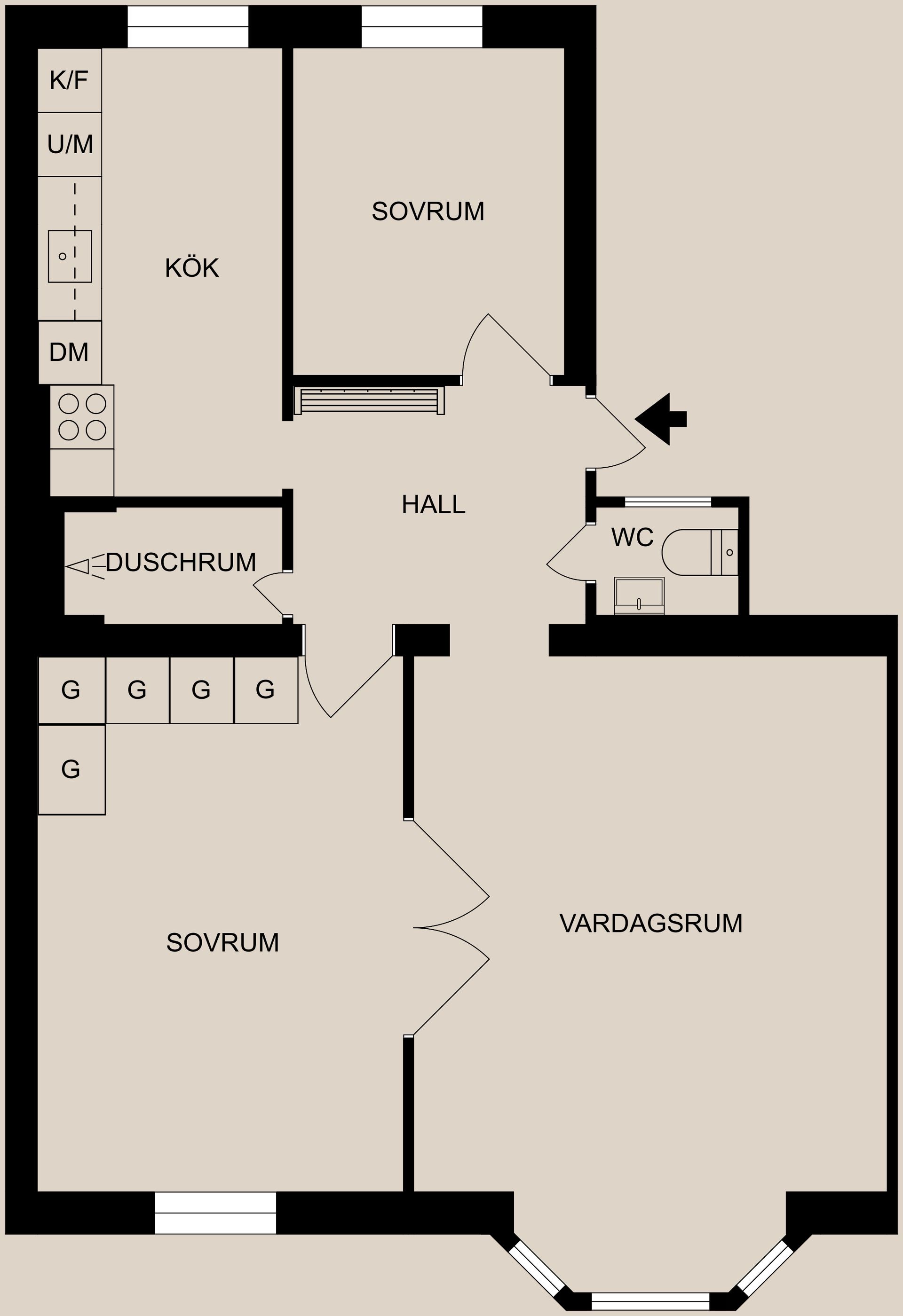 Bostadsrätt, Upplandsgatan 4A, Norr, Norrköping