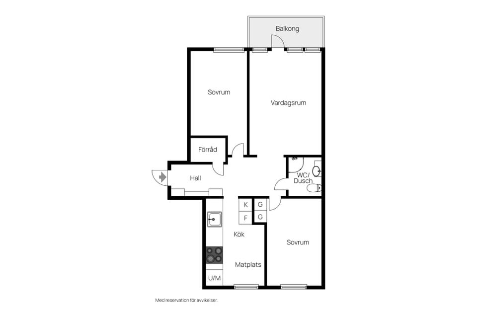 Bostadsrätt, Kapellgatan 22d, Nära centrum, Arboga