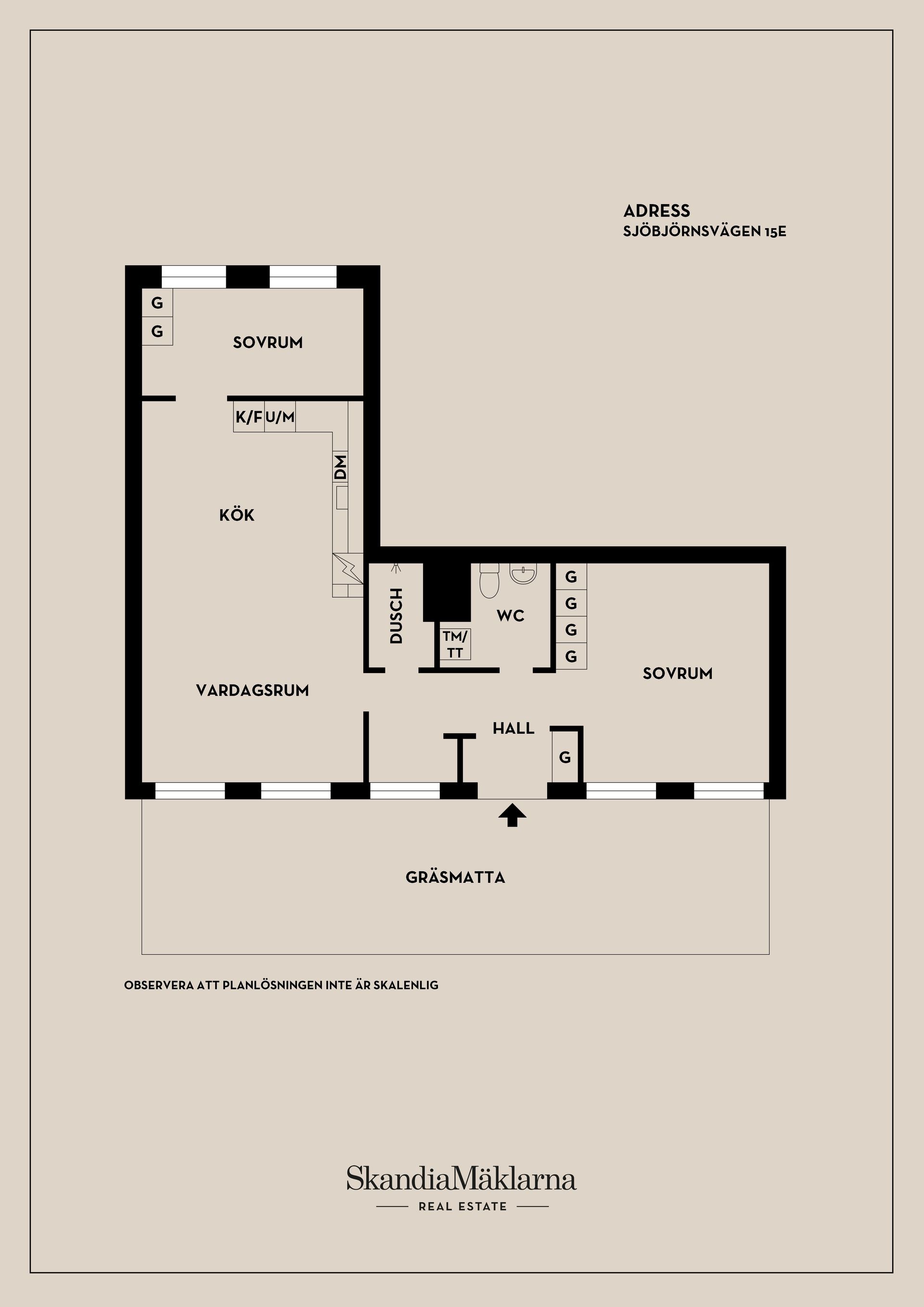 Bostadsrätt, Sjöbjörnsvägen 15E, Gröndal, Stockholm