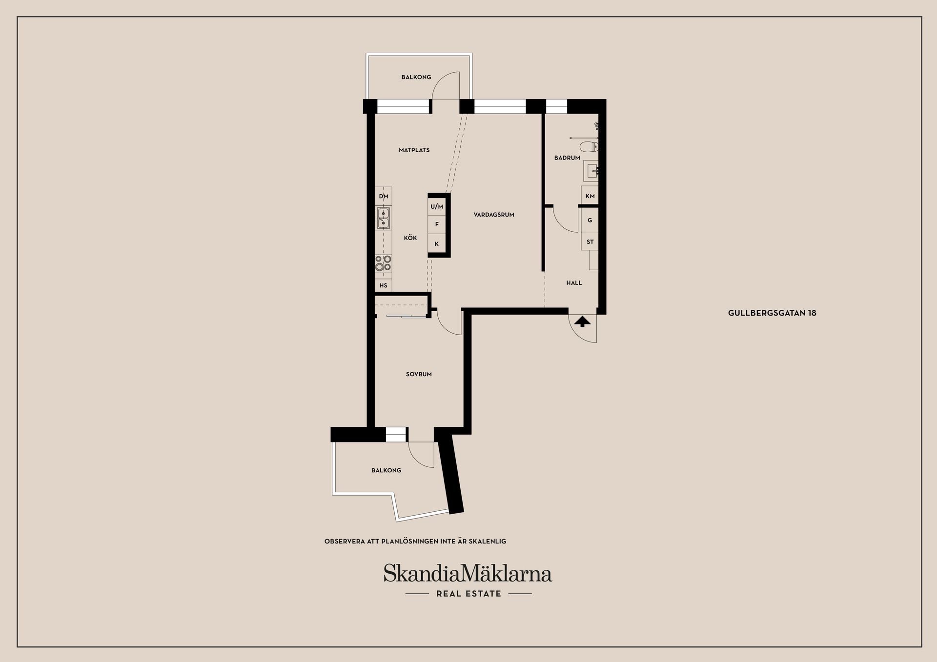 Bostadsrätt, Gullbergsgatan 18, Folkets Park/Valla, Linköping