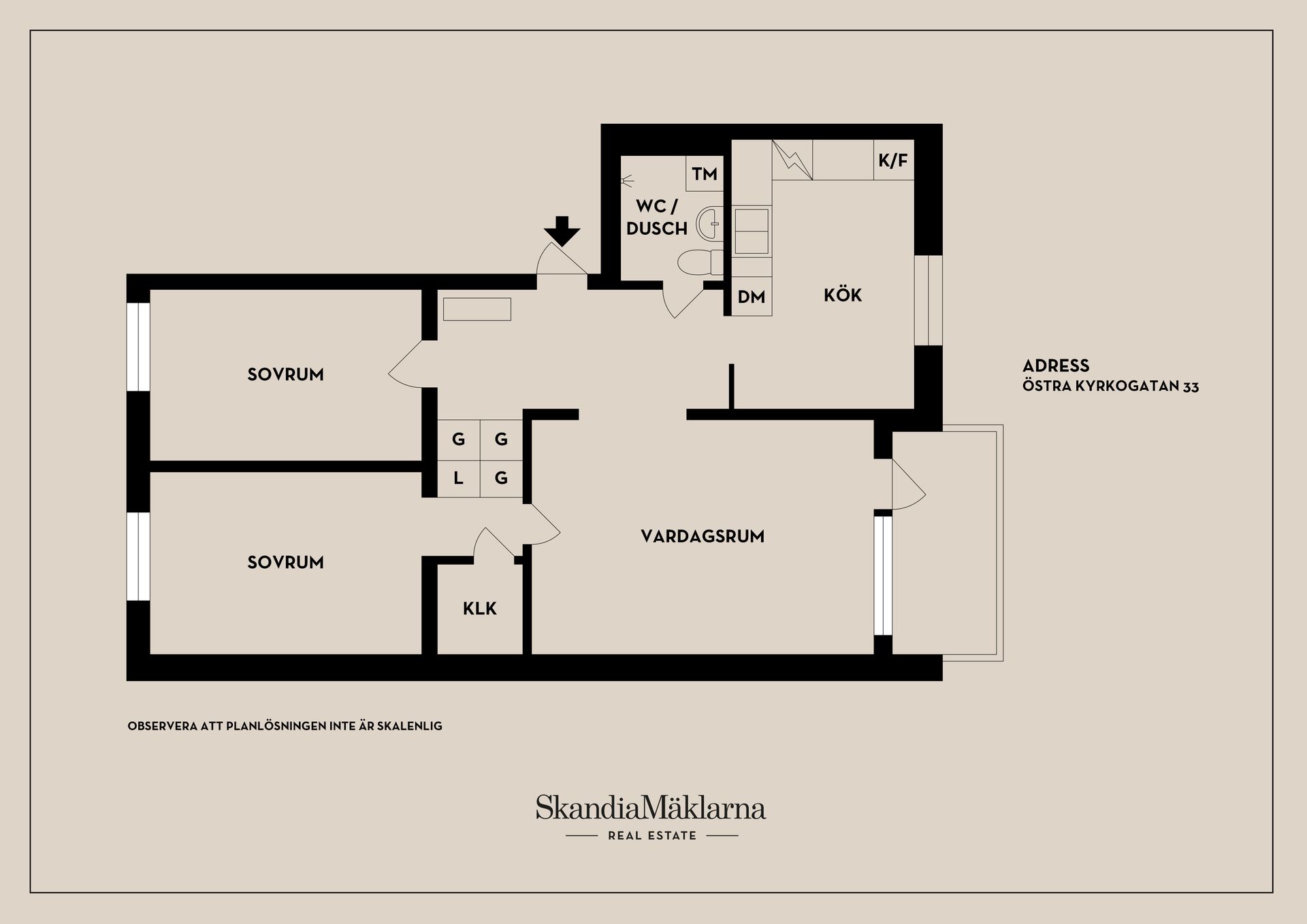 Bostadsrätt, Östra Kyrkogatan 33, Centralt Öster, Nyköping