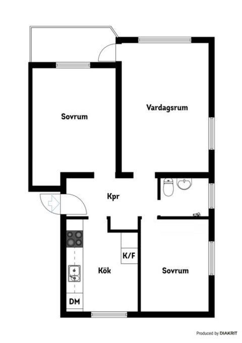Bostadsrätt, Regeringsvägen 37, Oppeby, Nyköping