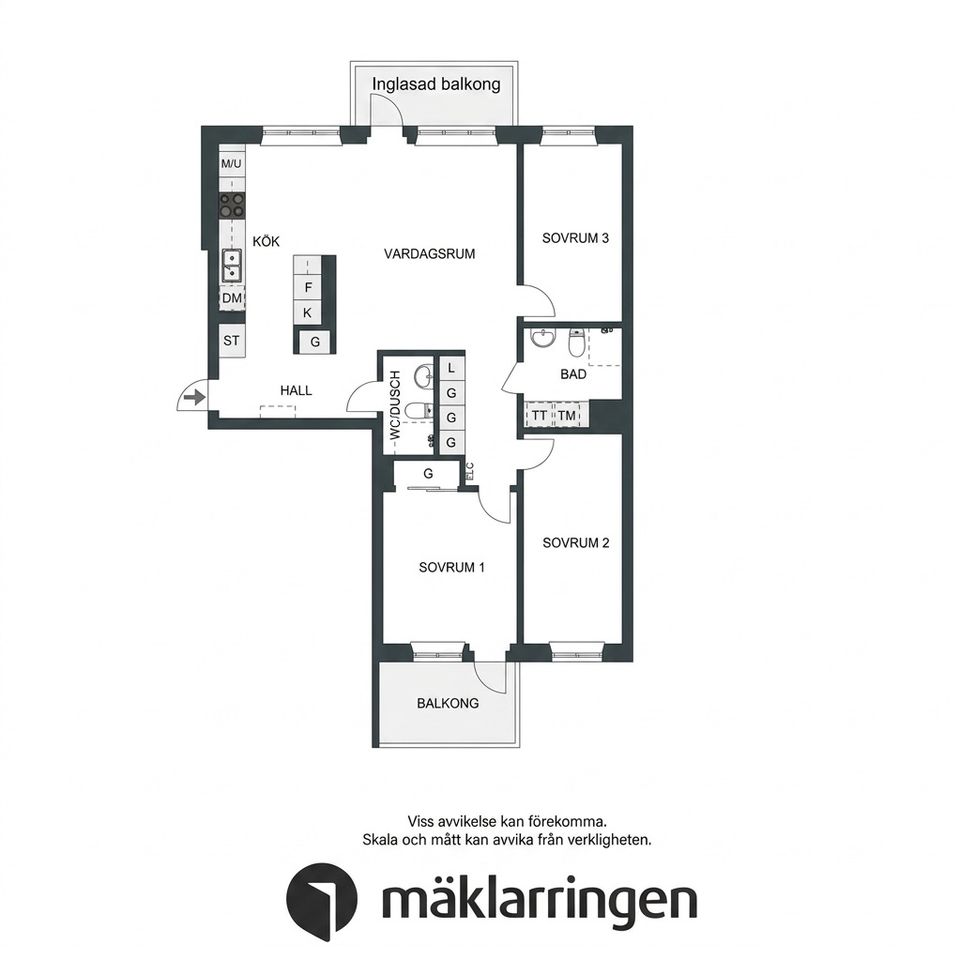Bostadsrätt, Kvarnvägen 38B, 5 tr, Jakobsberg, Järfälla