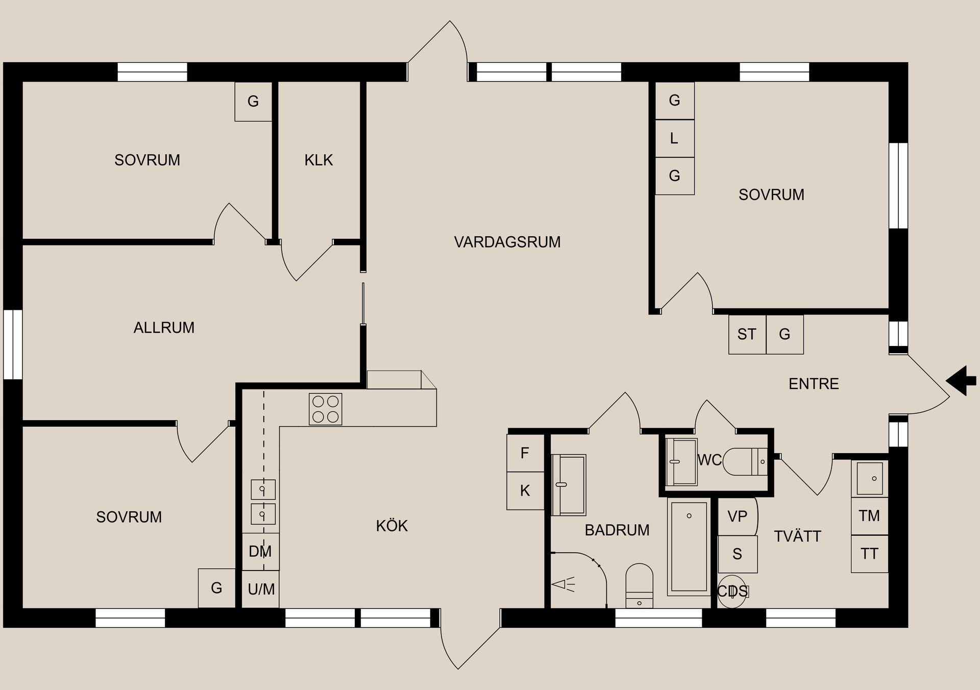 Villa, Gäddvik Sandarna 1, Gäddvik S:t Anna, Söderköping