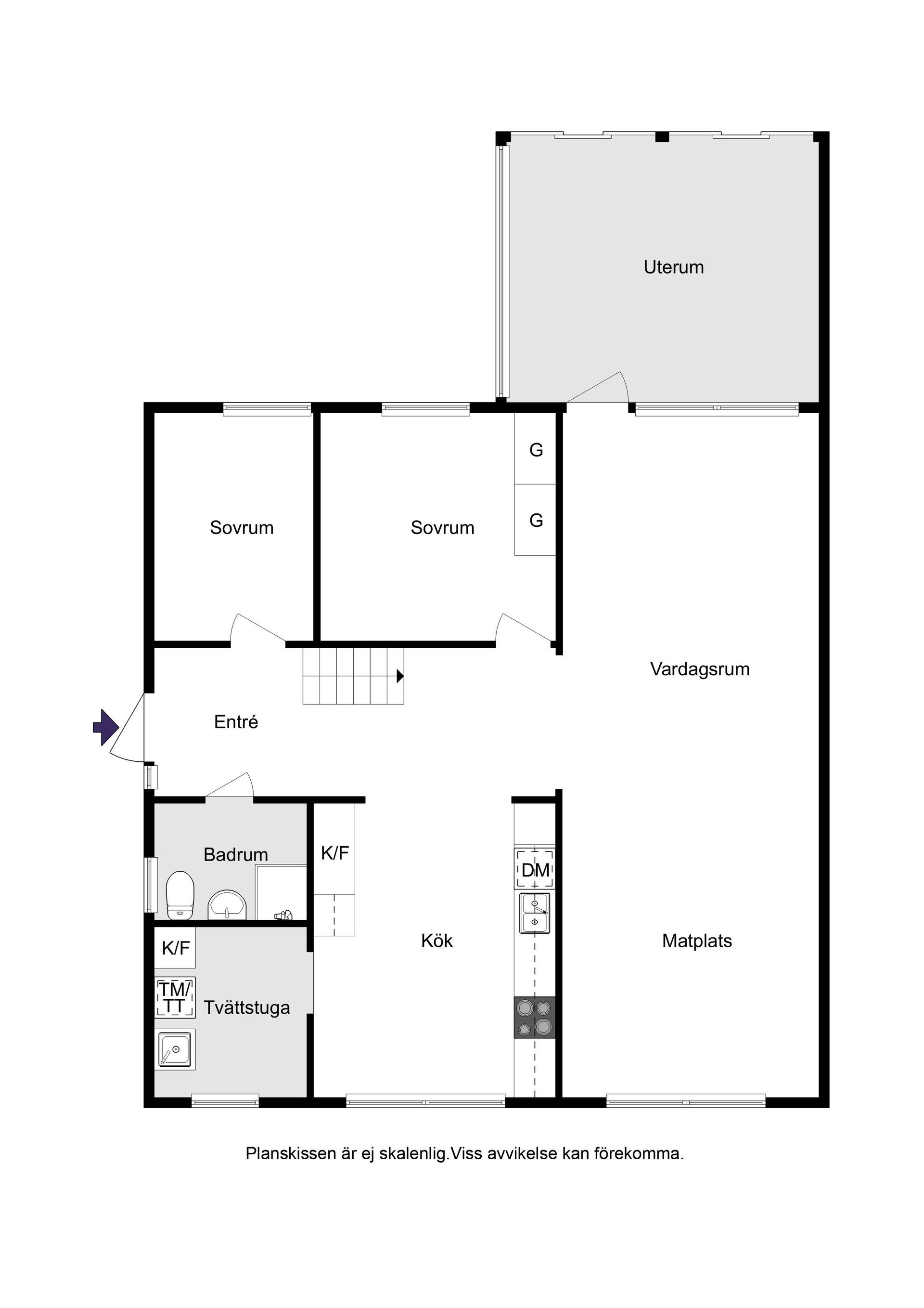 Villa, Kornhills Södergränd 32, Vallås, Halmstad