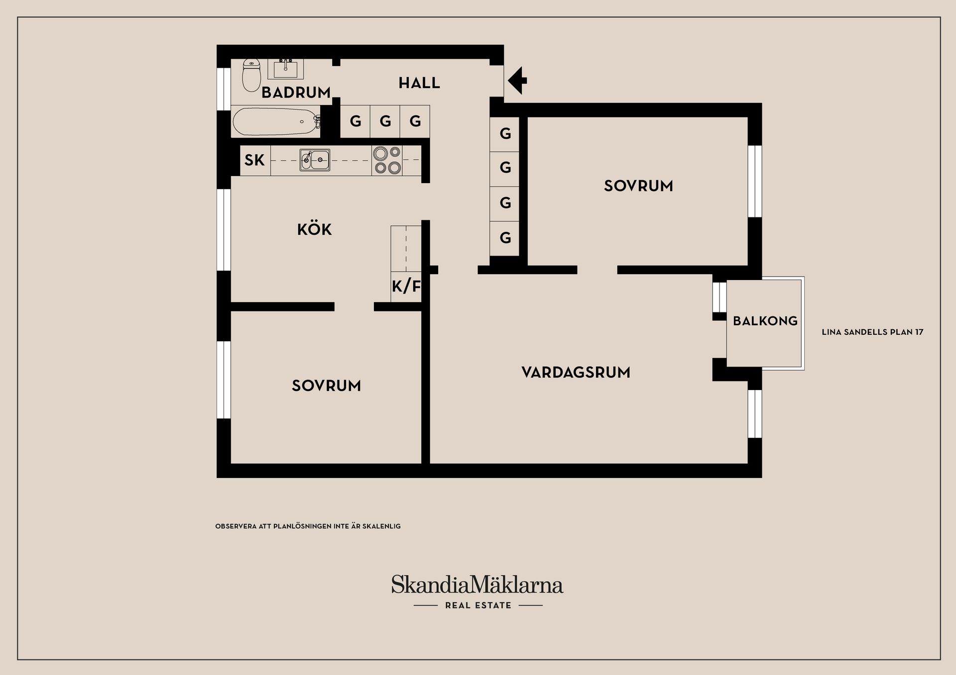 Bostadsrätt, Lina Sandells plan 17, Fruängen, Stockholm
