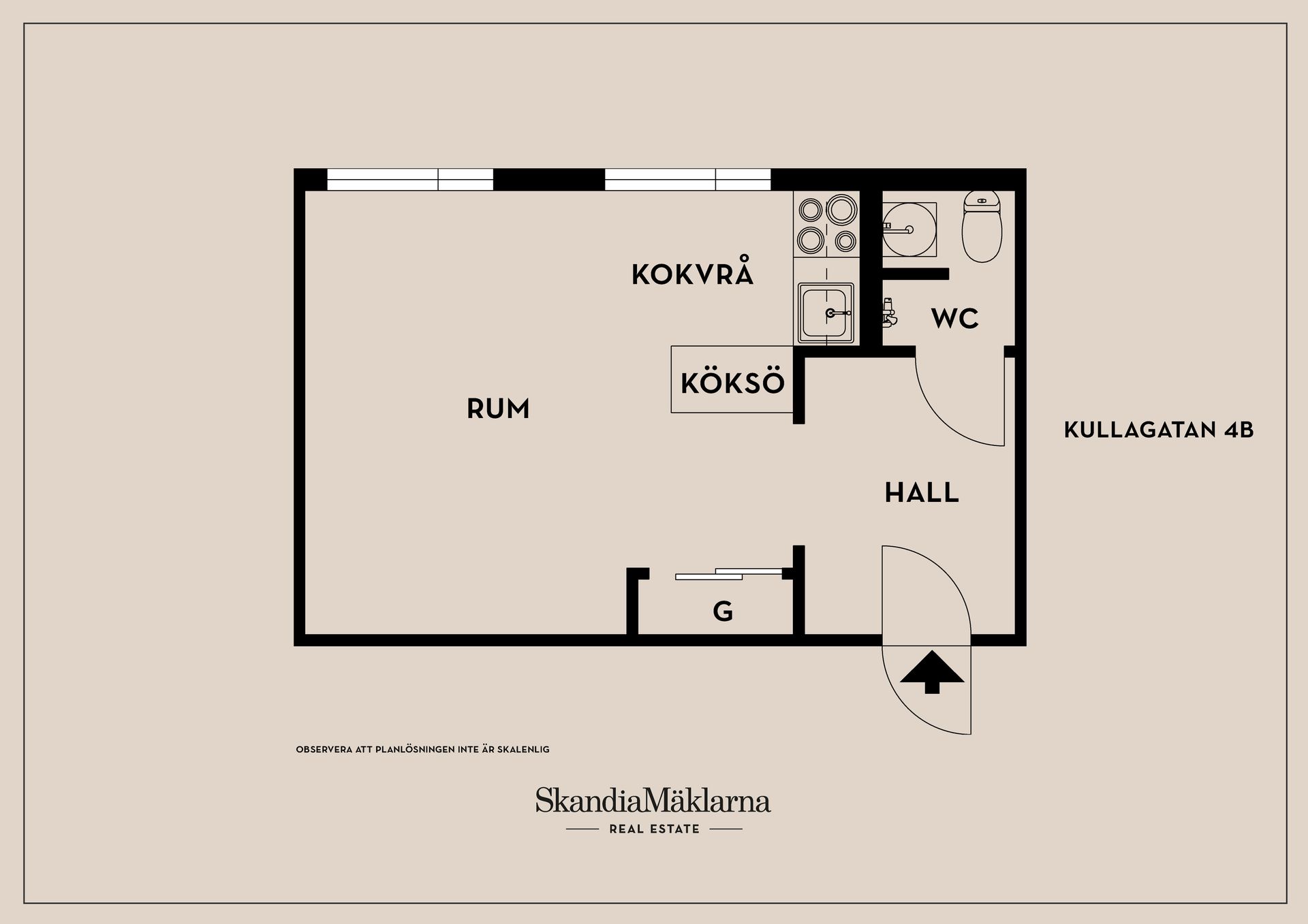 Bostadsrätt, Kullagatan 4B, Centralt, Linköping