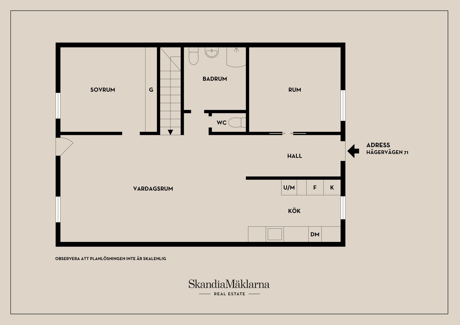 Radhus, Hägervägen 71, Rosenkälla, Nyköping