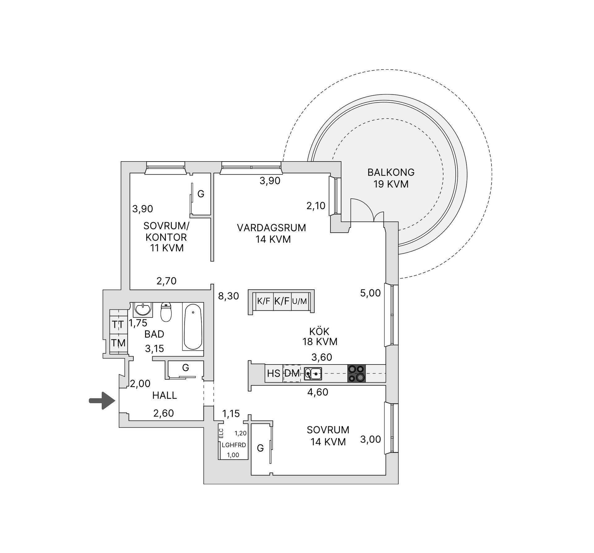 Bostadsrätt, Prismastigen 6, vån 8, Dalénum, Lidingö