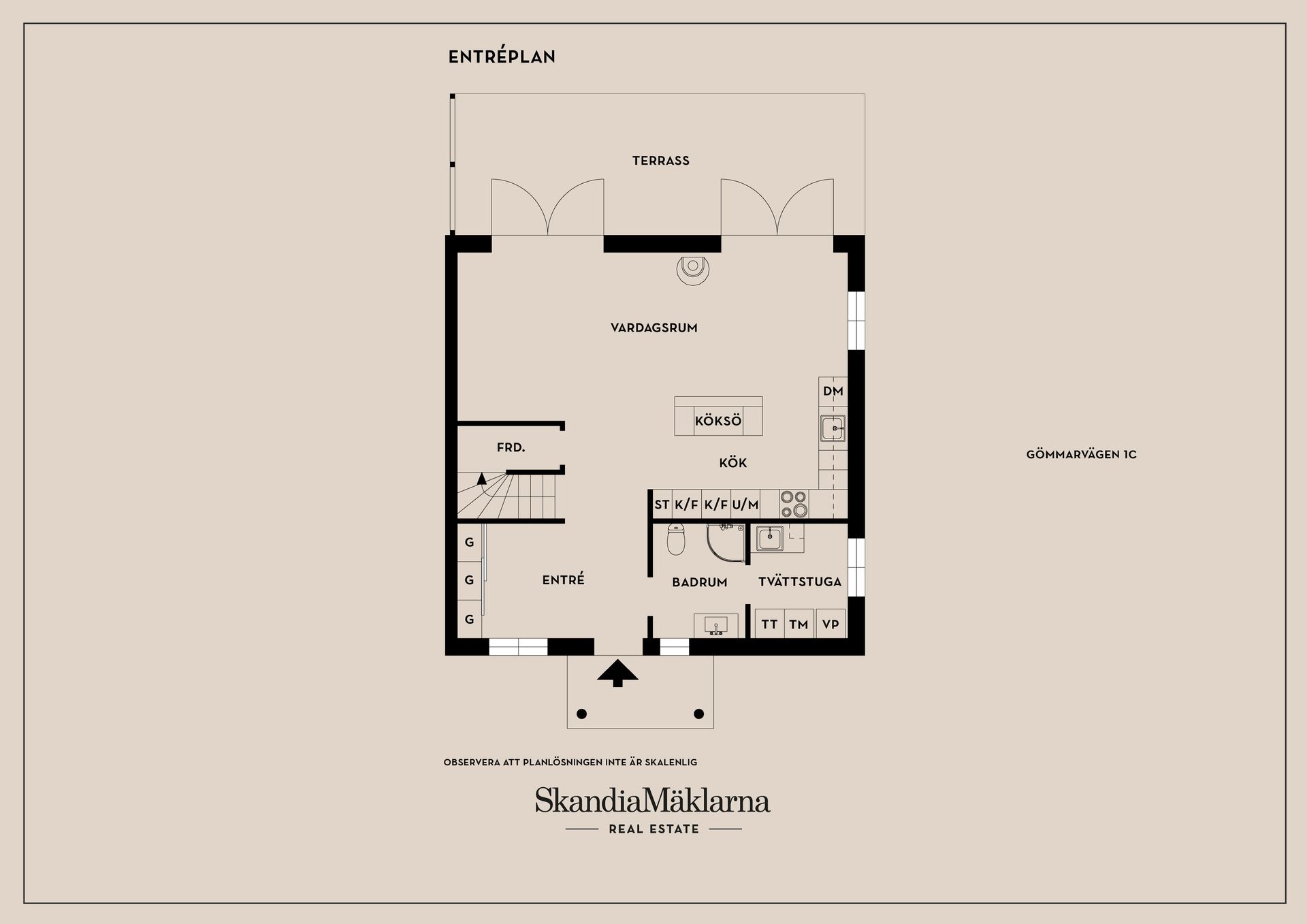Radhus, Gömmarvägen 1C, Glömsta, Huddinge