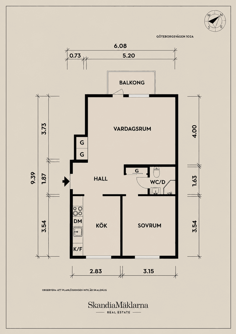 Bostadsrätt, Göteborgsvägen 102A, Ale