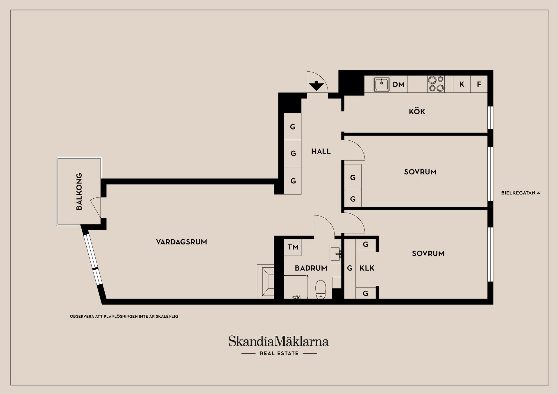 Bostadsrätt, Bielkegatan 4, Vasastaden, Linköping